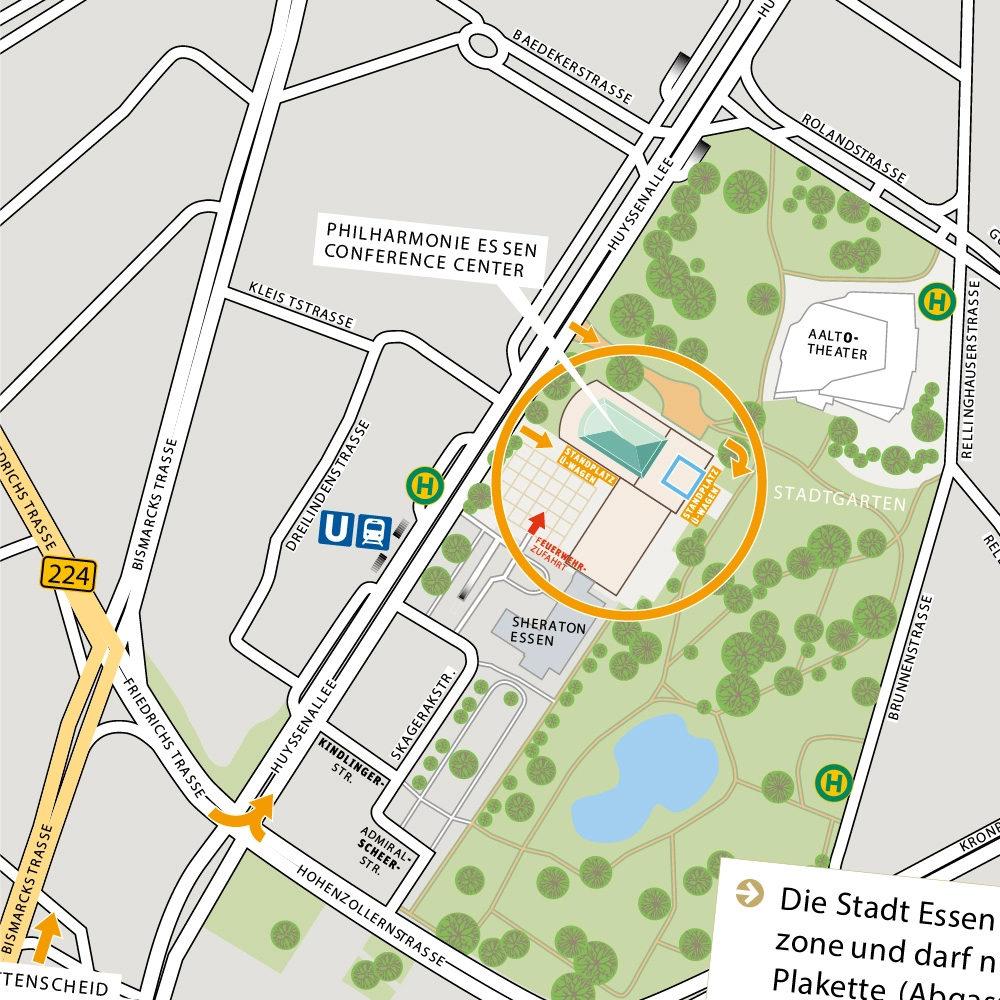Digital erstellte Illustrationen Anfahrt & Wegweiser – Ansicht 1