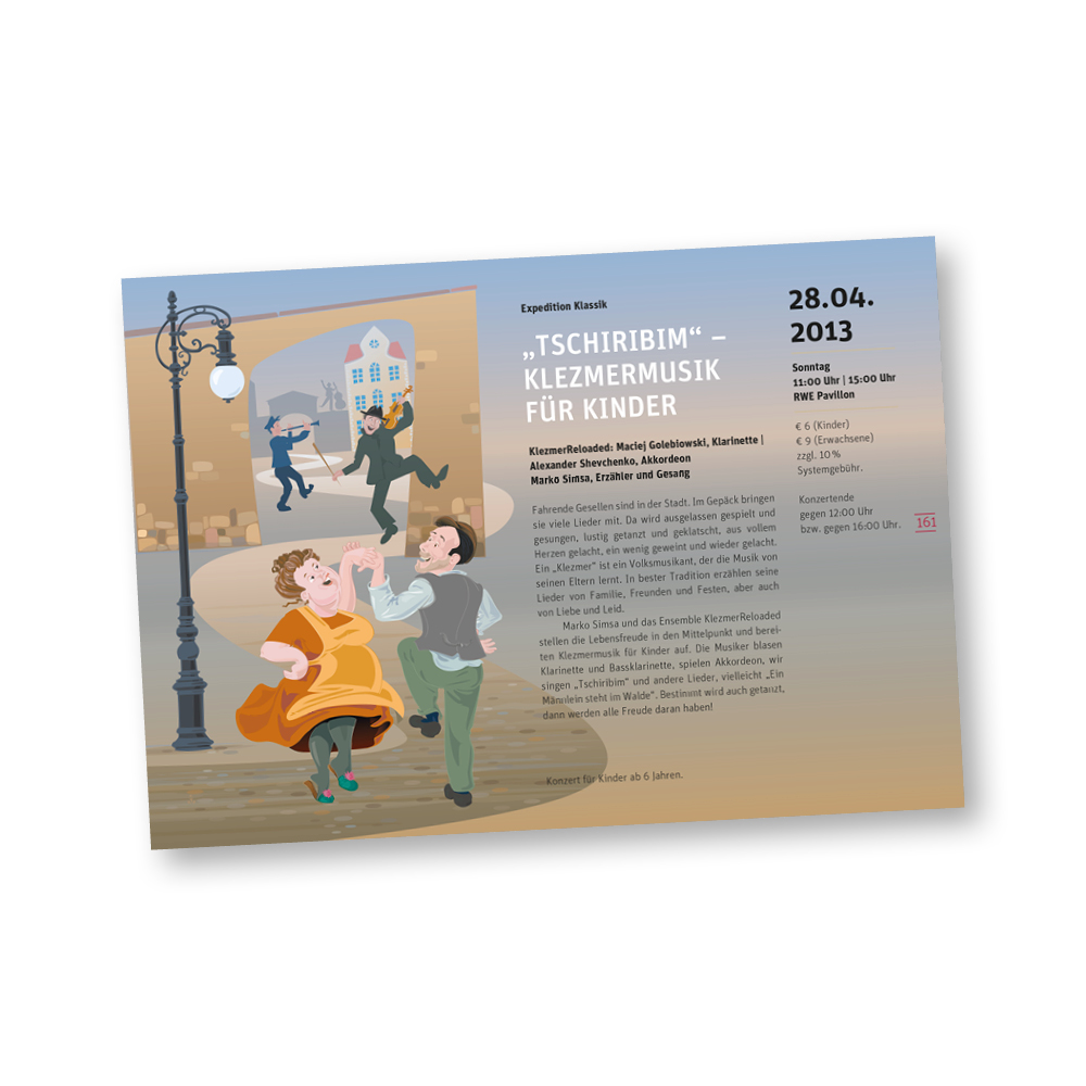 Digital erstellte Illustrationen: Kinderkonzerte Philharmonie Essen – Ansicht 1