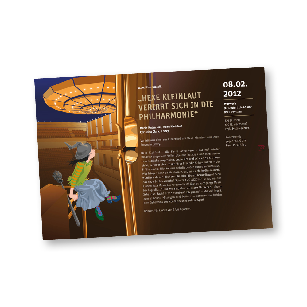 Digital erstellte Illustrationen: Kinderkonzerte Philharmonie Essen – Ansicht 2