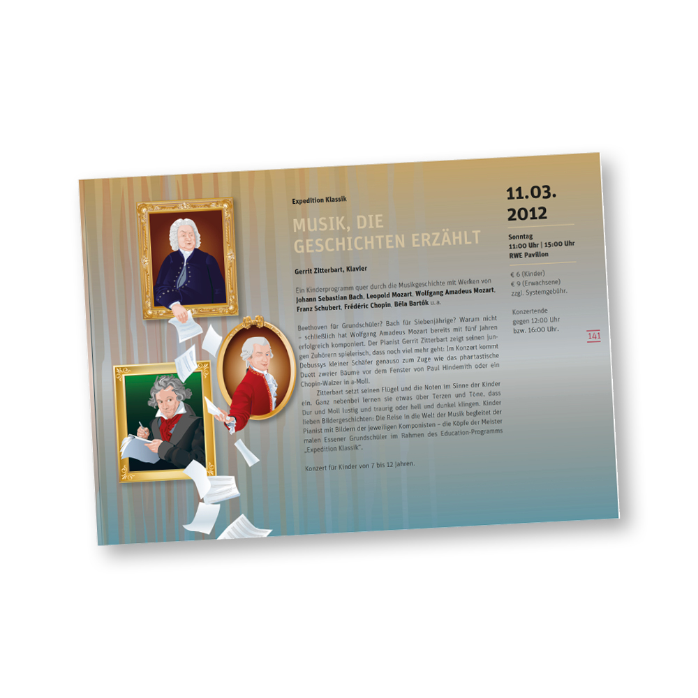 Digital erstellte Illustrationen: Kinderkonzerte Philharmonie Essen – Ansicht 5