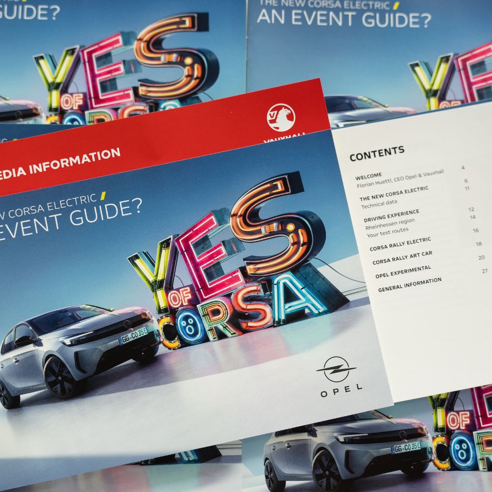 Opel: Fahrzeuglaunches, Roadbooks, Presseveranstaltungen