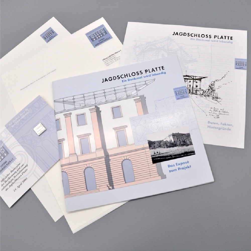 Stiftung Jagdschloss Platte e. V.: Logo und Erscheinungsbild – Ansicht 2